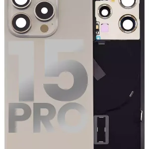 iPhone 15 Pro Back Glass With Frame and Camera LensiPhone 15 Pro Back Glass With Frame and Camera Lens
